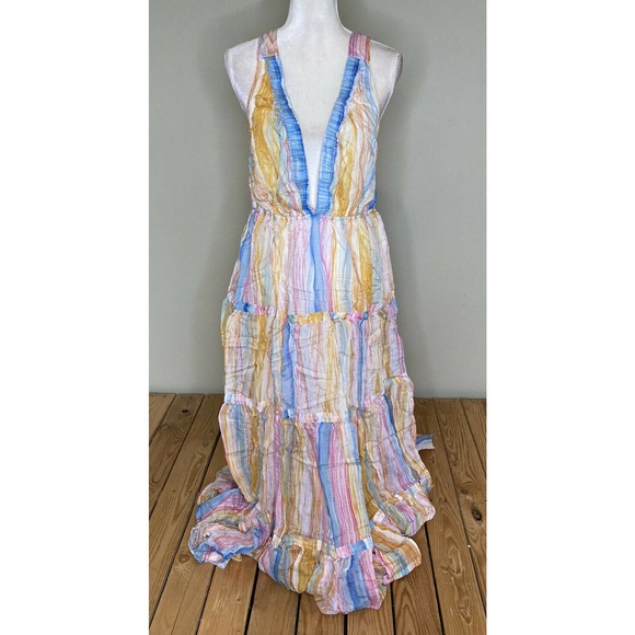 NWT FASHION NOVA Tier Plunged Maxi Dress 2X - Picture 2 of 8